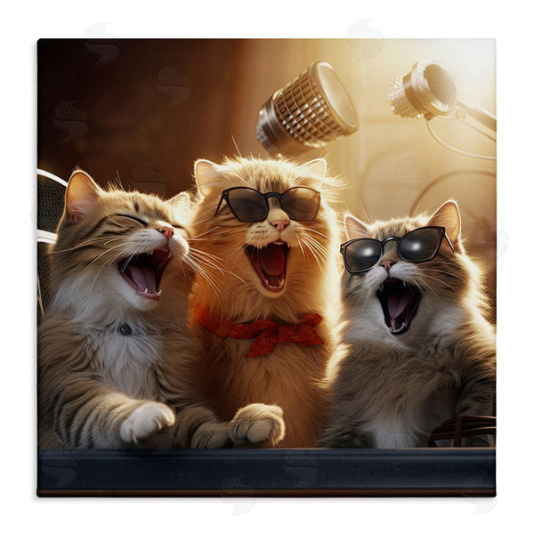 stupell industries Jim Baldwin | Trendy Singing Cats Wall Art