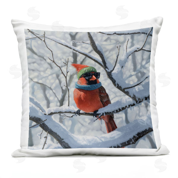 Stupell Industries Jim Baldwin | Winter Cool Cardinal Printed Throw Pillow