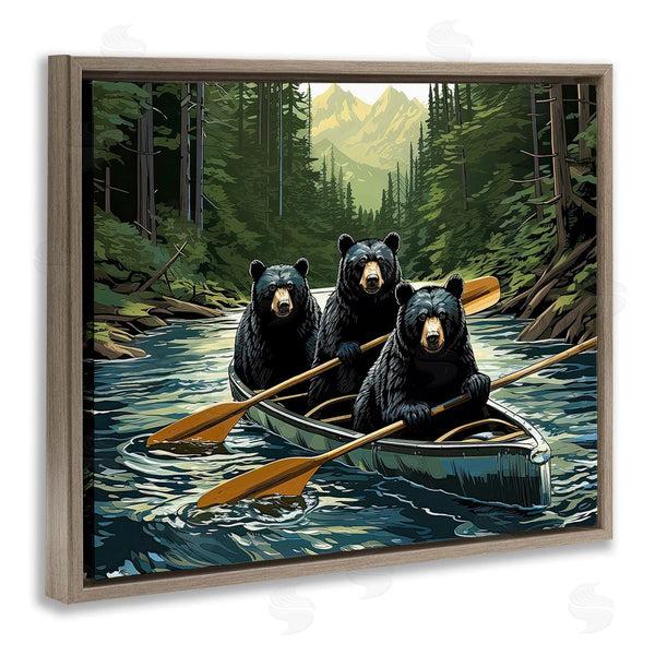 Stupell Industries Jim Baldwin | Woodland Canoeing Bears Wall Art