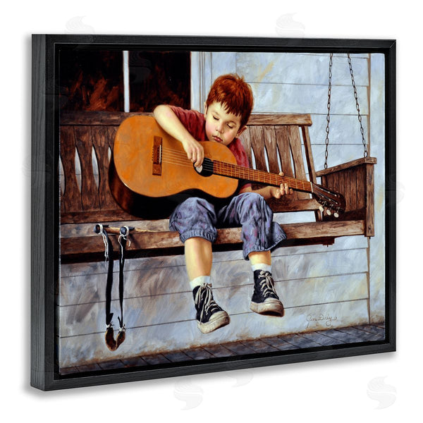 Stupell Industries Jim Daly | Boy Guitar Porch Swing Painting