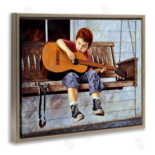 Stupell Industries Jim Daly | Boy Guitar Porch Swing Painting