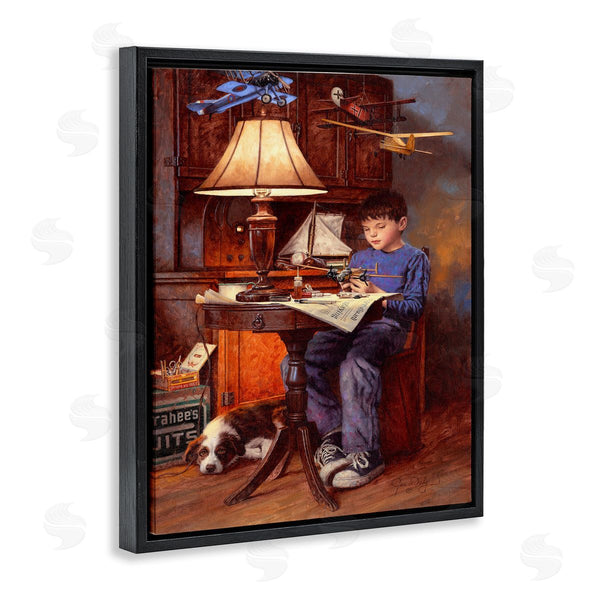 Stupell Industries Jim Daly | Boy With Model Airplanes