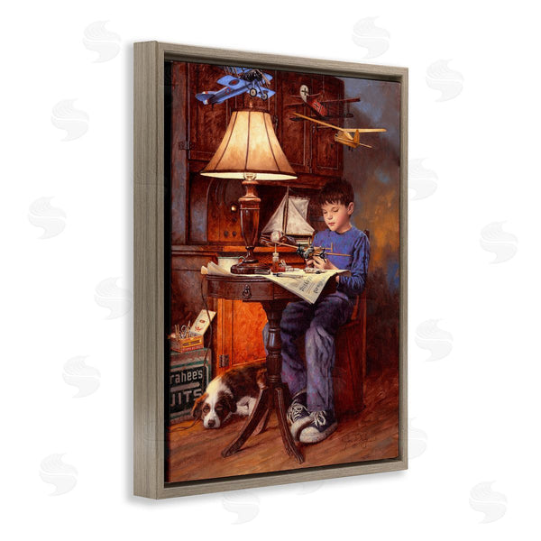 Stupell Industries Jim Daly | Boy With Model Airplanes