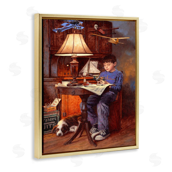 Stupell Industries Jim Daly | Boy With Model Airplanes