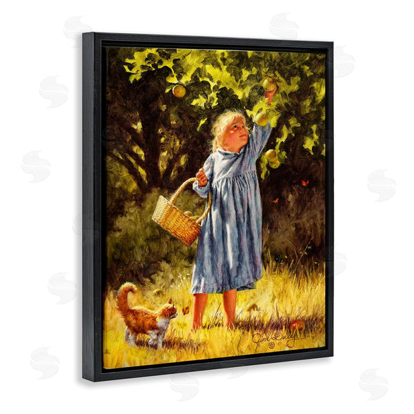 Stupell Industries Jim Daly | Country Girl Reaching For Apple