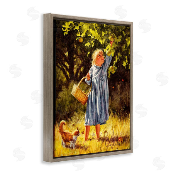 Stupell Industries Jim Daly | Country Girl Reaching For Apple