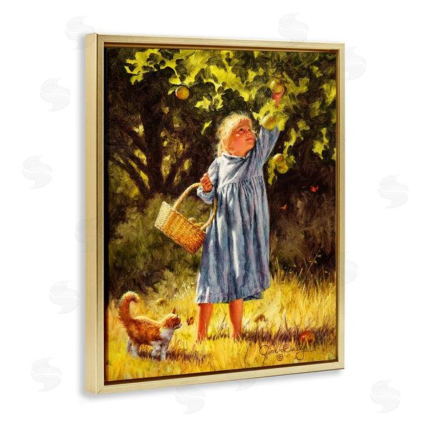 Stupell Industries Jim Daly | Country Girl Reaching For Apple
