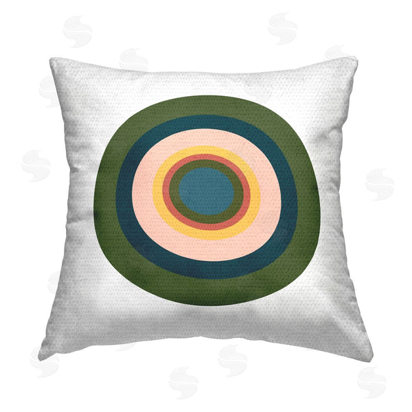 Stupell Industries Jim Schlotzhauer | Green Boho Circle Printed Throw Pillow