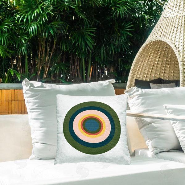Stupell Industries Jim Schlotzhauer | Green Boho Circle Printed Throw Pillow