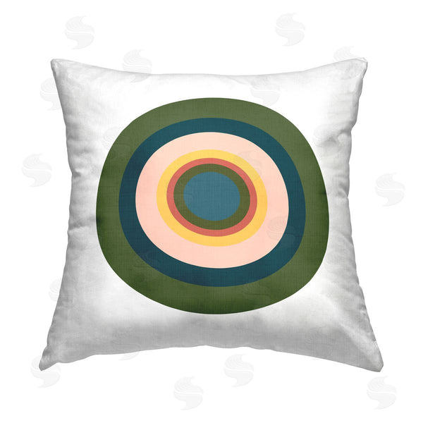 stupell industries Jim Schlotzhauer | Green Boho Circle Printed Throw Pillow