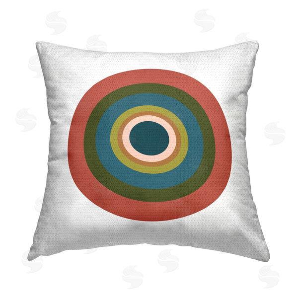 Stupell Industries Jim Schlotzhauer | Red Geometric Circle Printed Throw Pillow