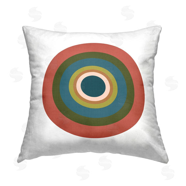 stupell industries Jim Schlotzhauer | Red Geometric Circle Printed Throw Pillow