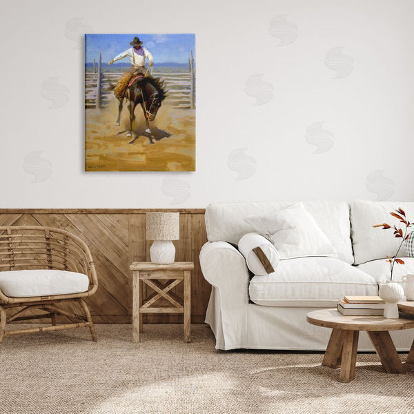Stupell Industries Jimmy Dyer | Equestrian Rodeo Horse Jockey Wall Art