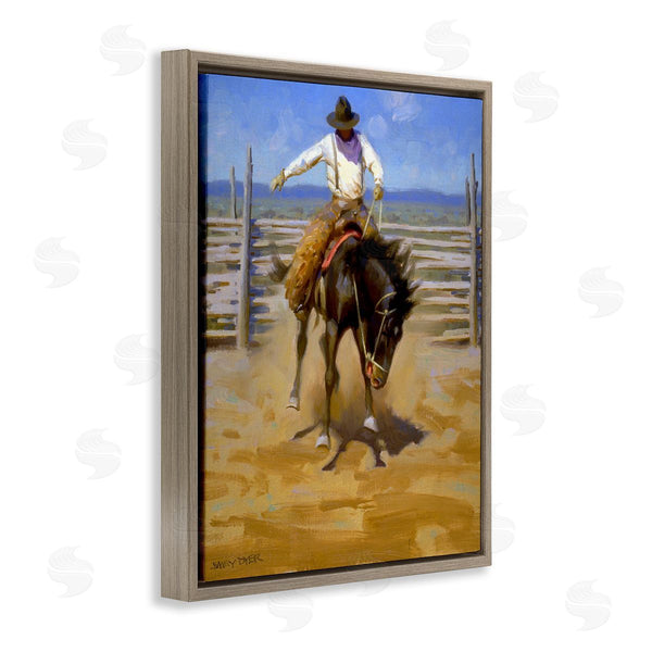 Stupell Industries Jimmy Dyer | Equestrian Rodeo Horse Jockey Wall Art