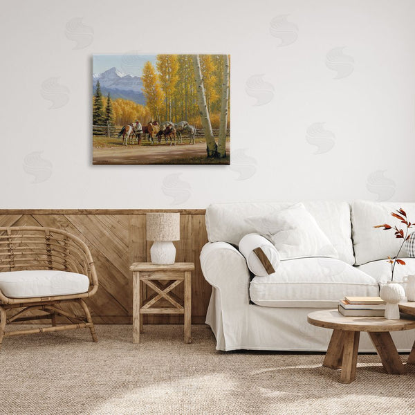 Stupell Industries Jimmy Dyer | Horses Rural Farm Foliage Wall Art