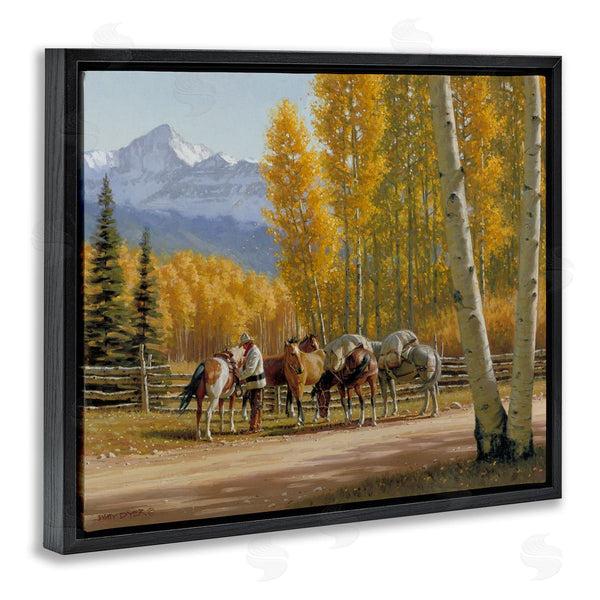 Stupell Industries Jimmy Dyer | Horses Rural Farm Foliage Wall Art