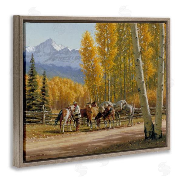 Stupell Industries Jimmy Dyer | Horses Rural Farm Foliage Wall Art