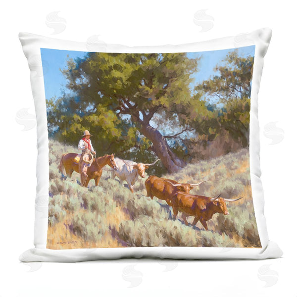 Stupell Industries Jimmy Dyer | Traditional Cowboy & Cattle Printed Throw Pillow