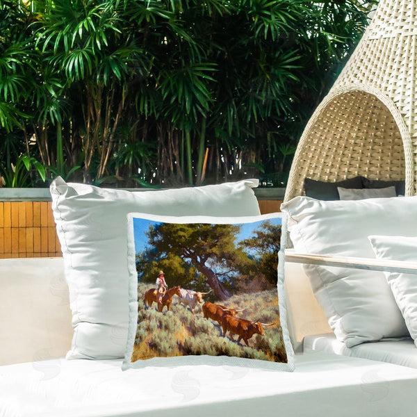Stupell Industries Jimmy Dyer | Traditional Cowboy & Cattle Printed Throw Pillow