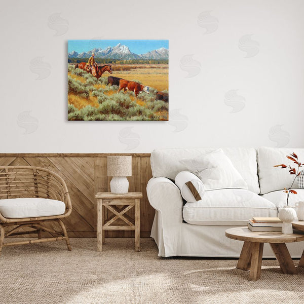 Stupell Industries Jimmy Dyer | Western Ranch Horse Cattle Wall Art