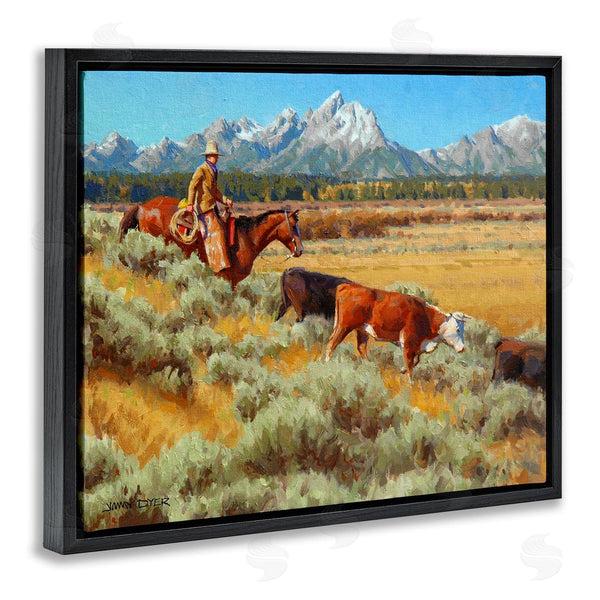 Stupell Industries Jimmy Dyer | Western Ranch Horse Cattle Wall Art