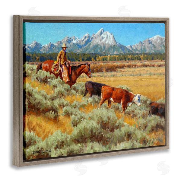 Stupell Industries Jimmy Dyer | Western Ranch Horse Cattle Wall Art