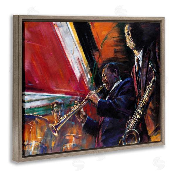 Stupell Industries Jin G. Kam | Abstract Jazz Musicians Traditional Instruments