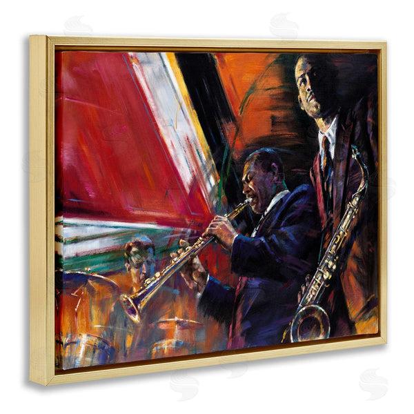 Stupell Industries Jin G. Kam | Abstract Jazz Musicians Traditional Instruments