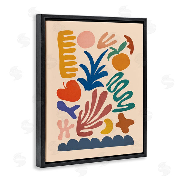 Stupell Industries JJ Design House LLC | Abstract Cutout Fruit Plant Shapes Geometric Botanicals Wall Art