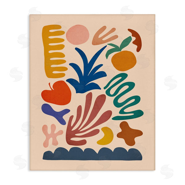 stupell industries JJ Design House LLC | Abstract Cutout Fruit Plant Shapes Geometric Botanicals Wall Art