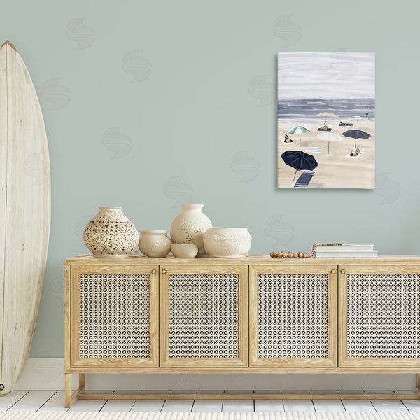 Stupell Industries JJ Design House LLC | Beachgoers With Umbrellas Wall Art