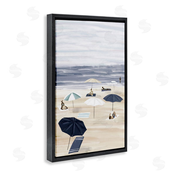 Stupell Industries JJ Design House LLC | Beachgoers With Umbrellas Wall Art