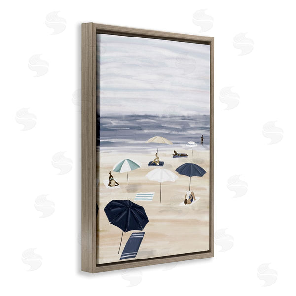 Stupell Industries JJ Design House LLC | Beachgoers With Umbrellas Wall Art