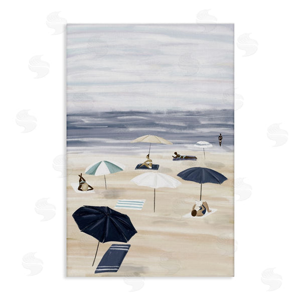 stupell industries JJ Design House LLC | Beachgoers with Umbrellas Wall Art
