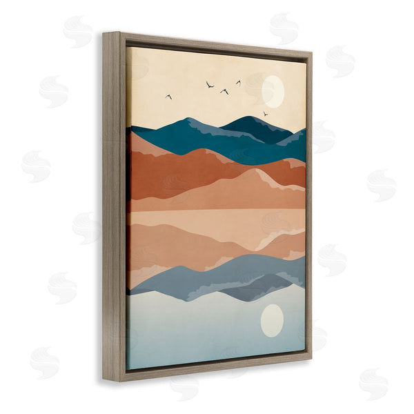 Stupell Industries JJ Design House LLC | Birds Flying Over Mountain Peaks Lake Reflection Wall Art