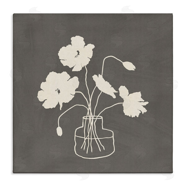 stupell industries JJ Design House LLC | Botanical Flower Buds Blossoms Vase White Outline Wall Art