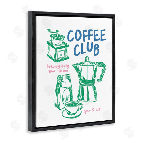 Stupell Industries JJ Design House LLC | Coffee Club Green & Blue