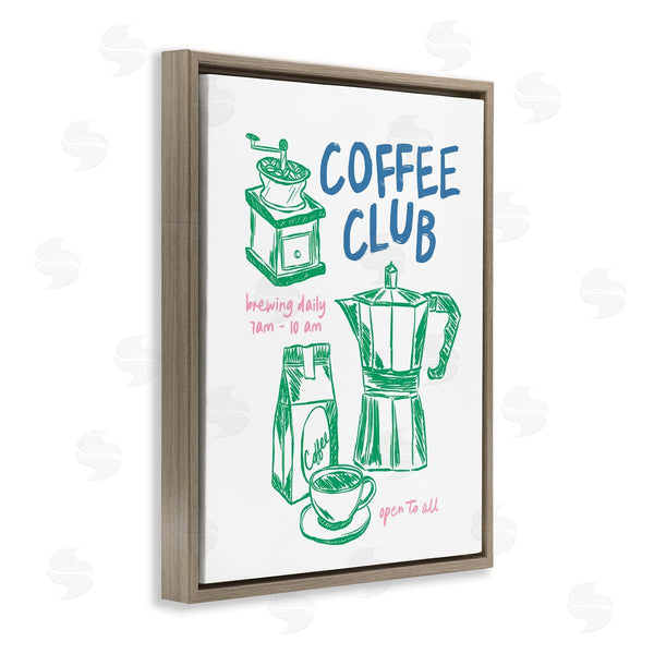 Stupell Industries JJ Design House LLC | Coffee Club Green & Blue