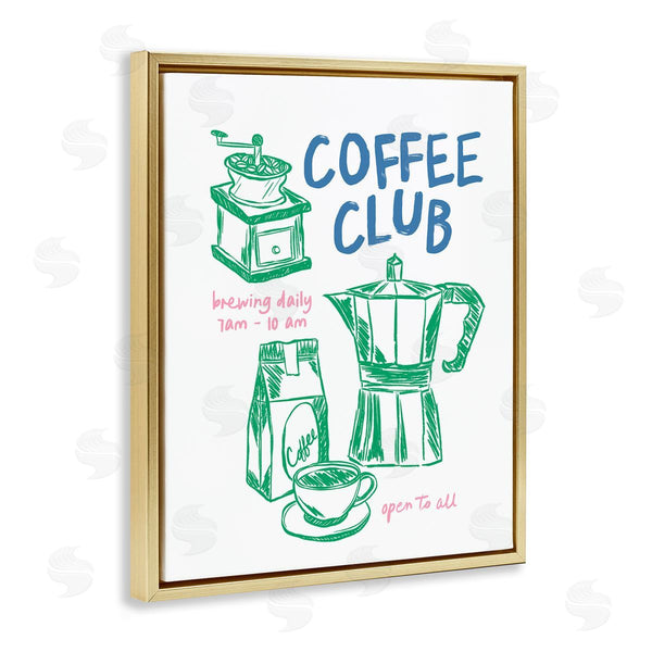 Stupell Industries JJ Design House LLC | Coffee Club Green & Blue