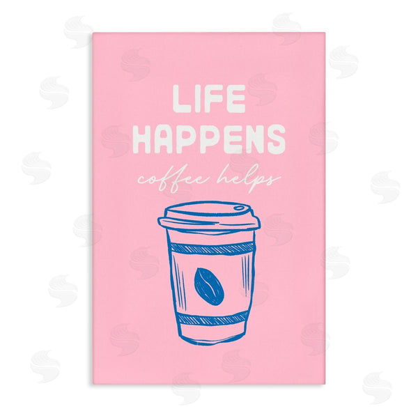 stupell industries JJ Design House LLC | Coffee Helps Life Happen on Pink