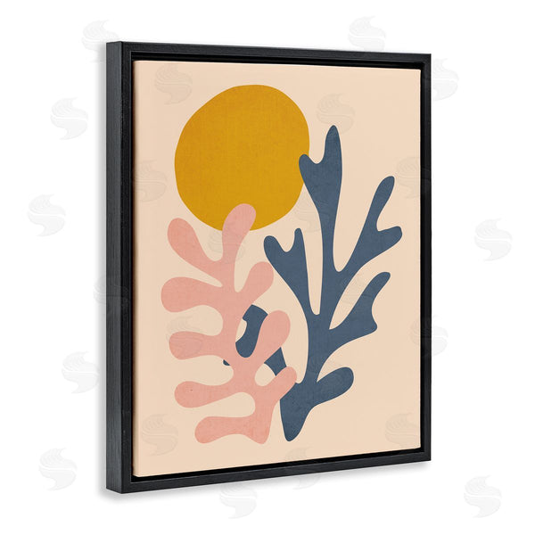 Stupell Industries JJ Design House LLC | Contemporary Pastel Leaf Forms Abstract Sun Shape Wall Art