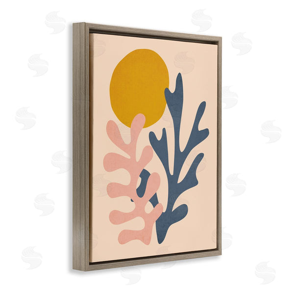 Stupell Industries JJ Design House LLC | Contemporary Pastel Leaf Forms Abstract Sun Shape Wall Art