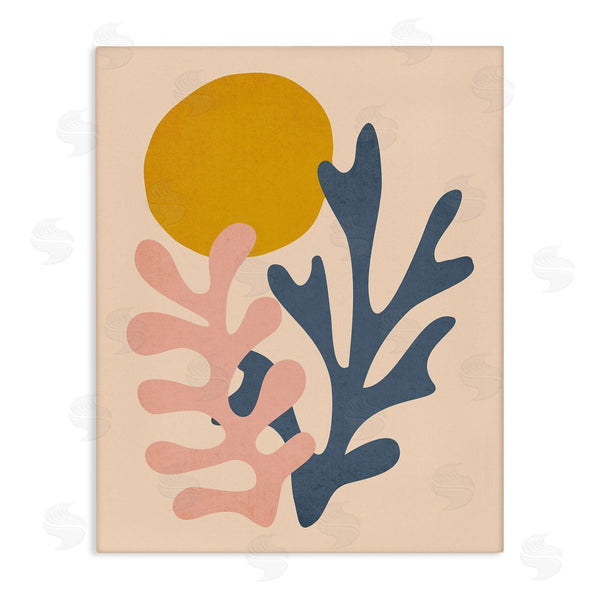 stupell industries JJ Design House LLC | Contemporary Pastel Leaf Forms Abstract Sun Shape Wall Art