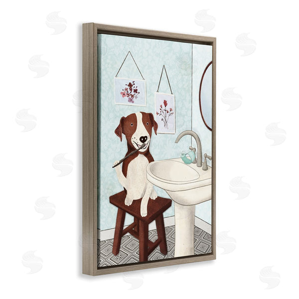 Stupell Industries JJ Design House LLC. | Dog Brushing Teeth