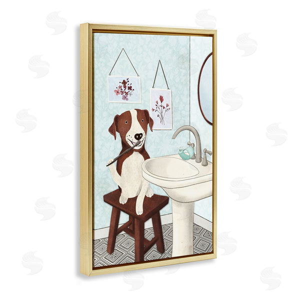 Stupell Industries JJ Design House LLC. | Dog Brushing Teeth