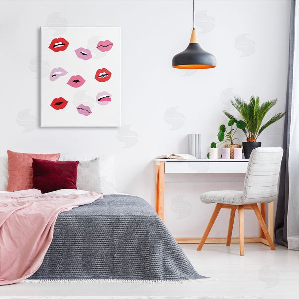 Stupell Industries JJ Design House LLC | Expressive Seductive Lips Red Lipstick Shades Wall Art