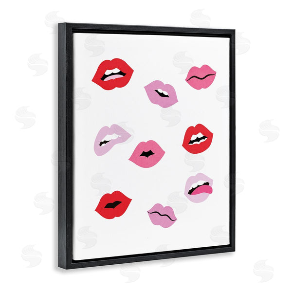 Stupell Industries JJ Design House LLC | Expressive Seductive Lips Red Lipstick Shades Wall Art