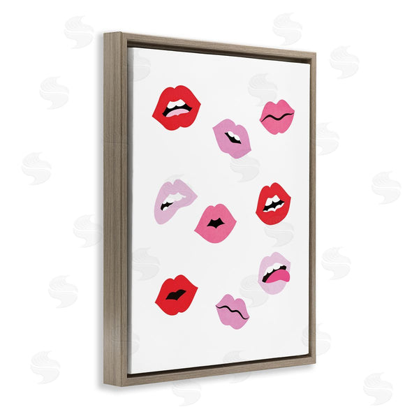 Stupell Industries JJ Design House LLC | Expressive Seductive Lips Red Lipstick Shades Wall Art