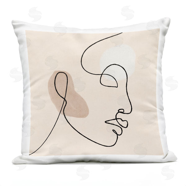 Stupell Industries JJ Design House LLC | Face Line Drawing Printed Throw Pillow