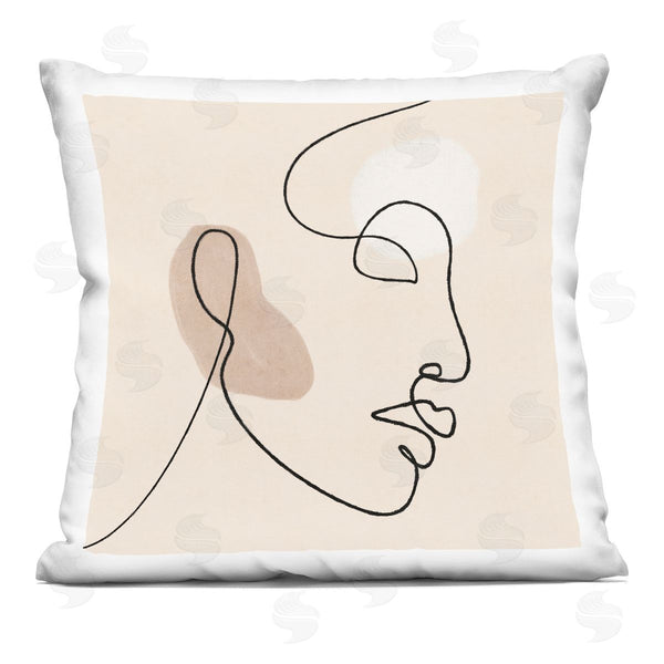 stupell industries JJ Design House LLC | Face Line Drawing Printed Throw Pillow